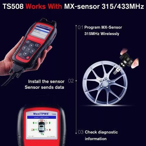 Escaner Autel Maxitpms Ts508 Tpms + 8 Sensores De Regalo