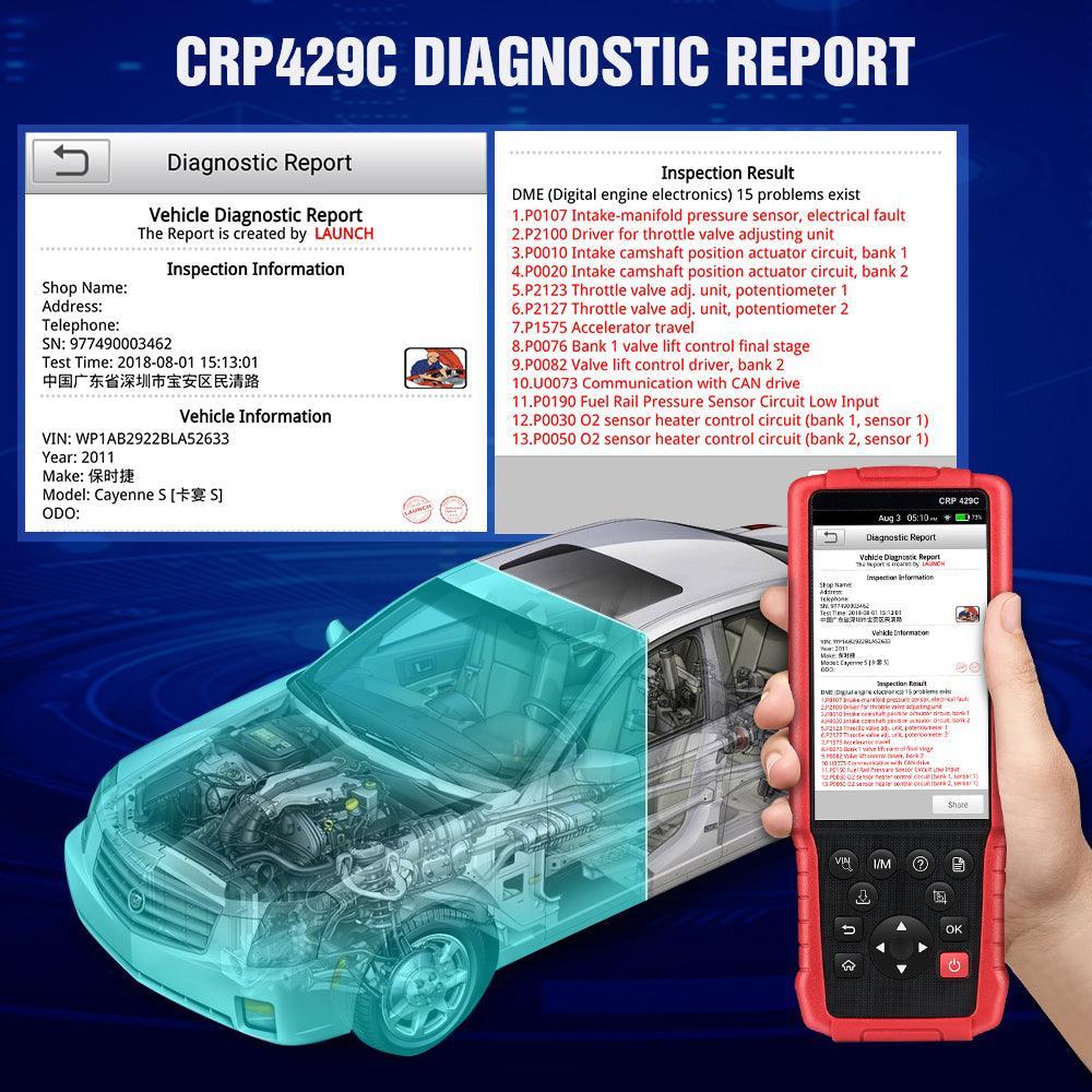 Escaner Launch crp429c OBD2 Airbag Abs + 15 Funciones