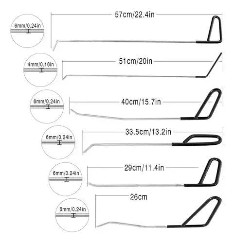 Kit Sacabollo De 9 Varillas De Acero Mas Martillo De Regalo