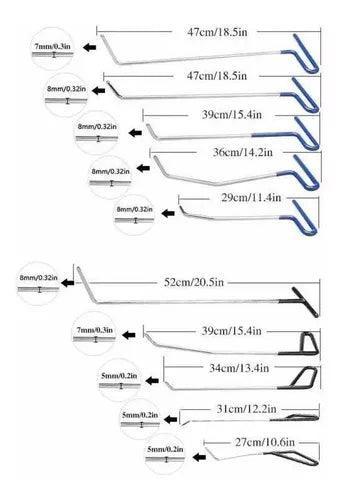 Kit Sacabollo Semi Profesional Con 10 Varillas De Acero
