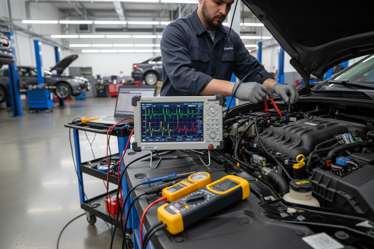 Sensores y Senales en Tiempo Real — CURSO DE OSCILOSCOPIO AUTOMOTRIZ