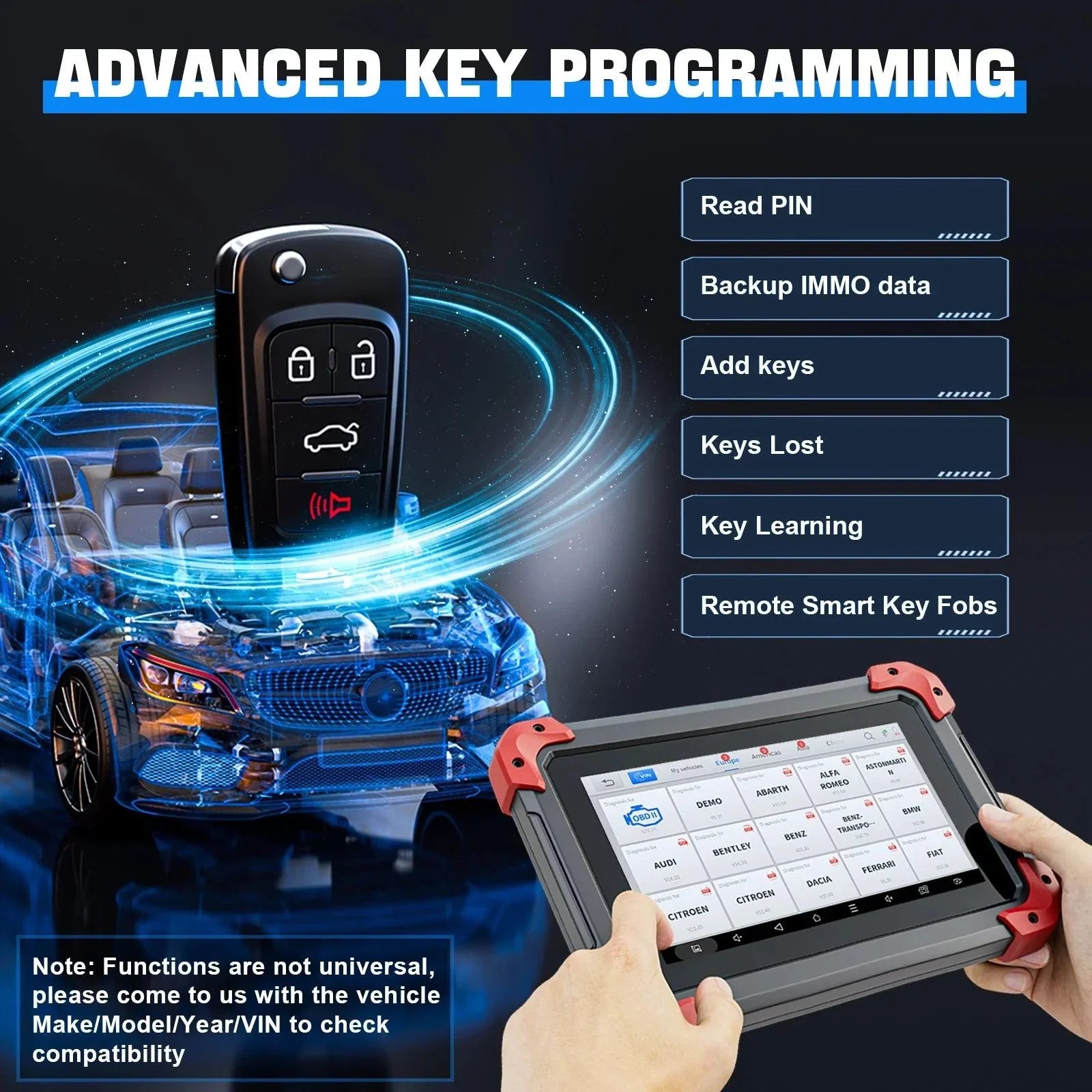 XTOOL D7 Escáner Automotriz y Programador de Llaves Profesional